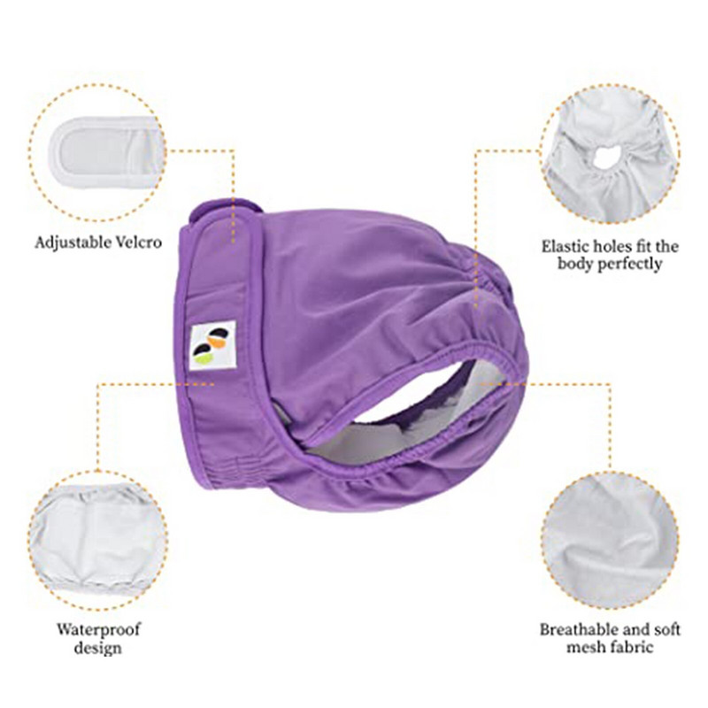 Pantaloni scurți pentru femeie pentru câini Scutec Igienă pentru animalele de companie Pantaloni scurti fiziologici Dot Fată Câini Lenjerie intima Chiloți lavabili