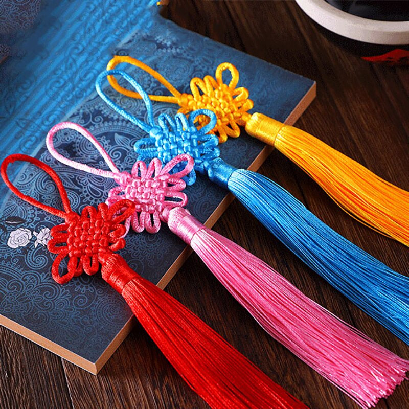 2 ks/sada čínskych uzlov, strapcov, štetcov, ofín, kvetinových strapcov, príveskov, strapcov pre remeslá, DIY domáce odevné dekorácie, doplnky