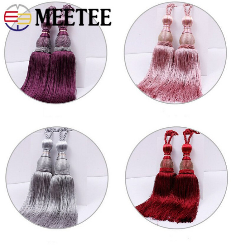 Meetee 1paar(2tk) 77cm Kardinate tupsudega ripats Aksessuaarid Pallihoidja Rippvöö kodukaunistuseks TF001