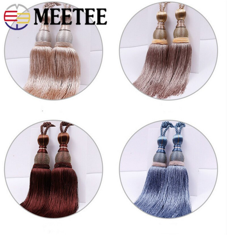 Meetee 1paar(2tk) 77cm Kardinate tupsudega ripats Aksessuaarid Pallihoidja Rippvöö kodukaunistuseks TF001