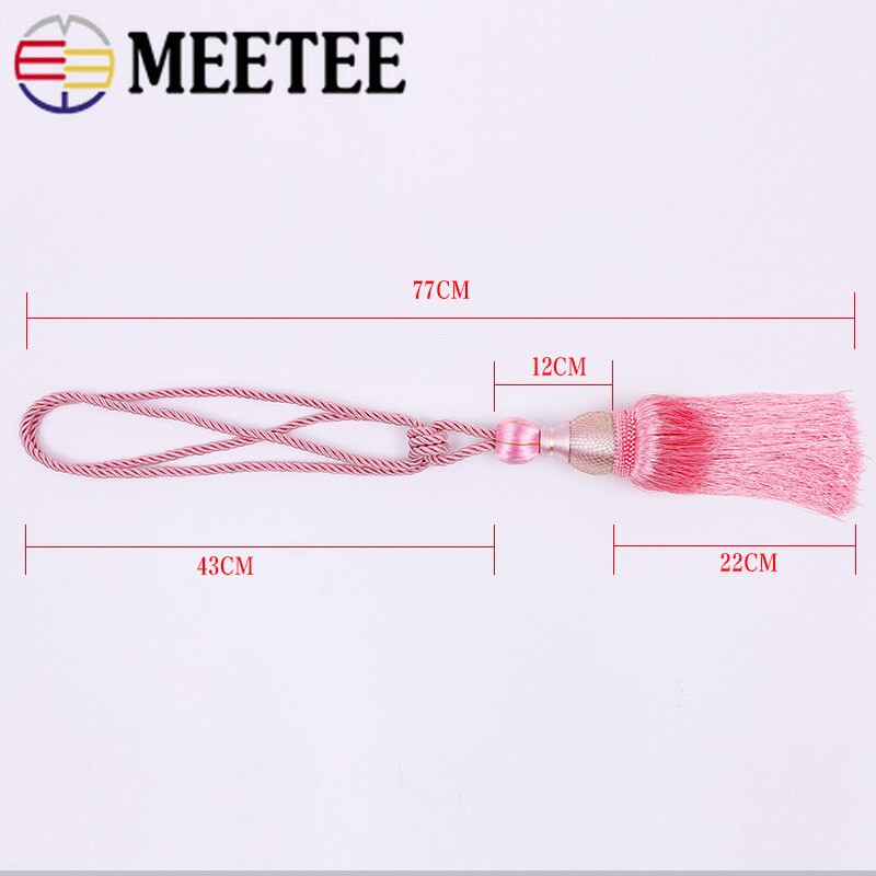 Meetee 1paar(2tk) 77cm Kardinate tupsudega ripats Aksessuaarid Pallihoidja Rippvöö kodukaunistuseks TF001