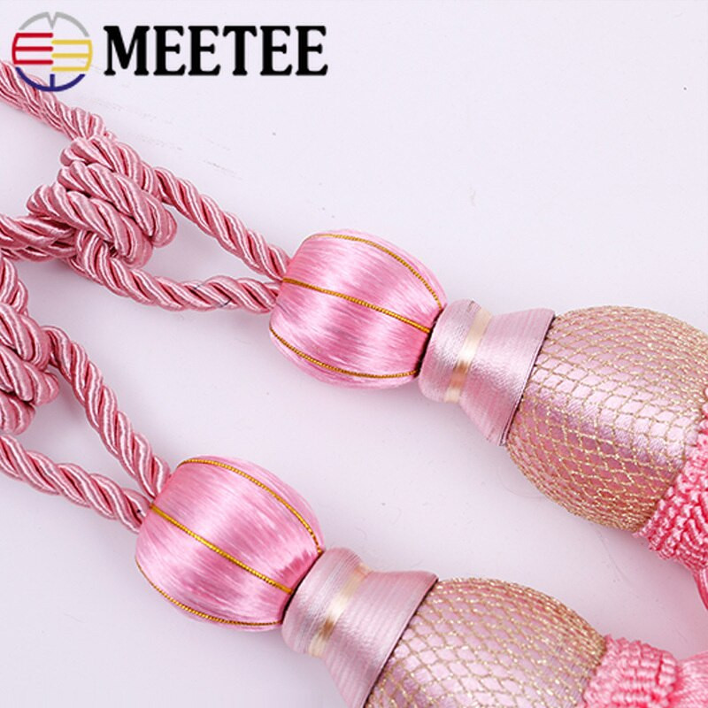 Meetee 1paar(2tk) 77cm Kardinate tupsudega ripats Aksessuaarid Pallihoidja Rippvöö kodukaunistuseks TF001