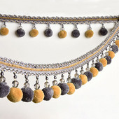 3-meetrine värvi isetegemine plüüsist pall puuvillast lint Tutt pompom ääris Kardinad Kleit Splice Aksessuaarid Riietus Pagasi kaunistus