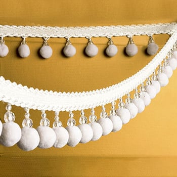 Χρώμα DIY βελούδινη μπάλα βαμβακερή κορδέλα Φούντα Pompom Edge διακοσμητικές κουρτίνες Φόρεμα Splice Αξεσουάρ Ρούχα Διακόσμηση αποσκευών