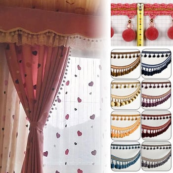 Χρώμα DIY βελούδινη μπάλα βαμβακερή κορδέλα Φούντα Pompom Edge διακοσμητικές κουρτίνες Φόρεμα Splice Αξεσουάρ Ρούχα Διακόσμηση αποσκευών