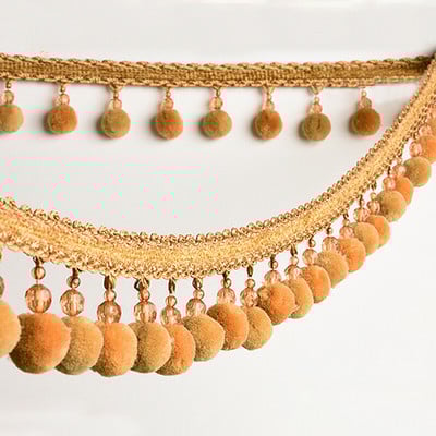 3-meetrine värvi isetegemine plüüsist pall puuvillast lint Tutt pompom ääris Kardinad Kleit Splice Aksessuaarid Riietus Pagasi kaunistus