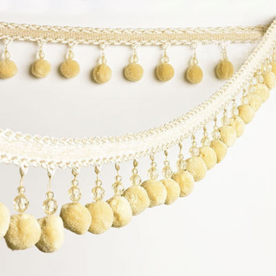 3-meetrine värvi isetegemine plüüsist pall puuvillast lint Tutt pompom ääris Kardinad Kleit Splice Aksessuaarid Riietus Pagasi kaunistus