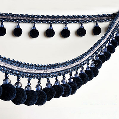 3-meetrine värvi isetegemine plüüsist pall puuvillast lint Tutt pompom ääris Kardinad Kleit Splice Aksessuaarid Riietus Pagasi kaunistus