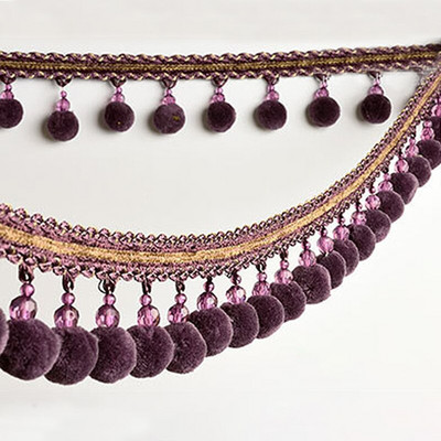 3-meetrine värvi isetegemine plüüsist pall puuvillast lint Tutt pompom ääris Kardinad Kleit Splice Aksessuaarid Riietus Pagasi kaunistus