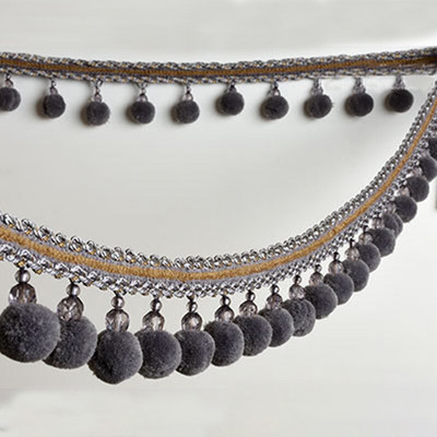 3-meetrine värvi isetegemine plüüsist pall puuvillast lint Tutt pompom ääris Kardinad Kleit Splice Aksessuaarid Riietus Pagasi kaunistus