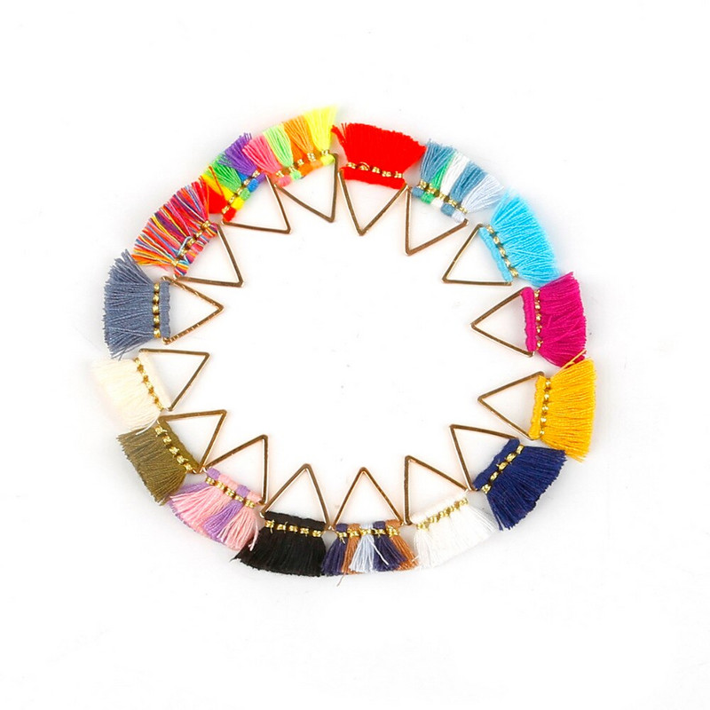 Mitmevärviline 25 mm kolmepoolne tutt/polüestertutt/DIY Dekoratsioon/käsitöö Kotid Riided Kardinad Dekoratiivsed tarvikud