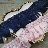 2 jardi polüesterkardin Pits Aksessuaarid Merevärvi etniline rida Fringe isetehtud rõivad, pitskaunistused, aksessuaarid 6,5 cm