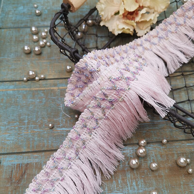 2 jardi polüesterkardin Pits Aksessuaarid Merevärvi etniline rida Fringe isetehtud rõivad, pitskaunistused, aksessuaarid 6,5 cm