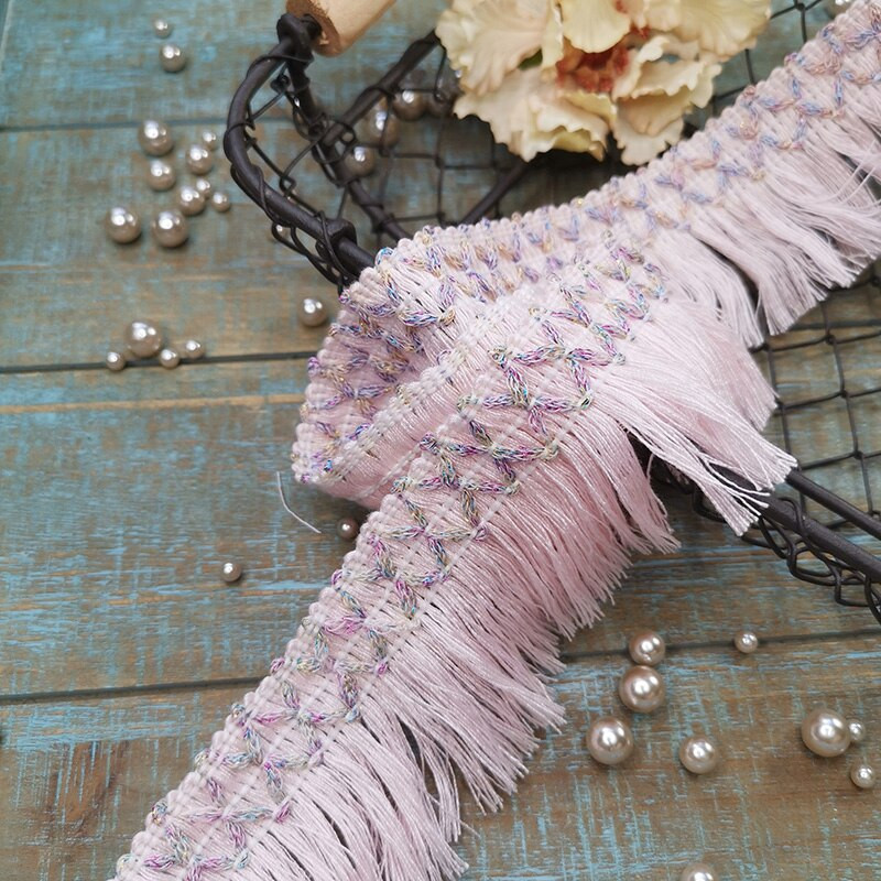 2 jardi polüesterkardin Pits Aksessuaarid Merevärvi etniline rida Fringe isetehtud rõivad, pitskaunistused, aksessuaarid 6,5 cm