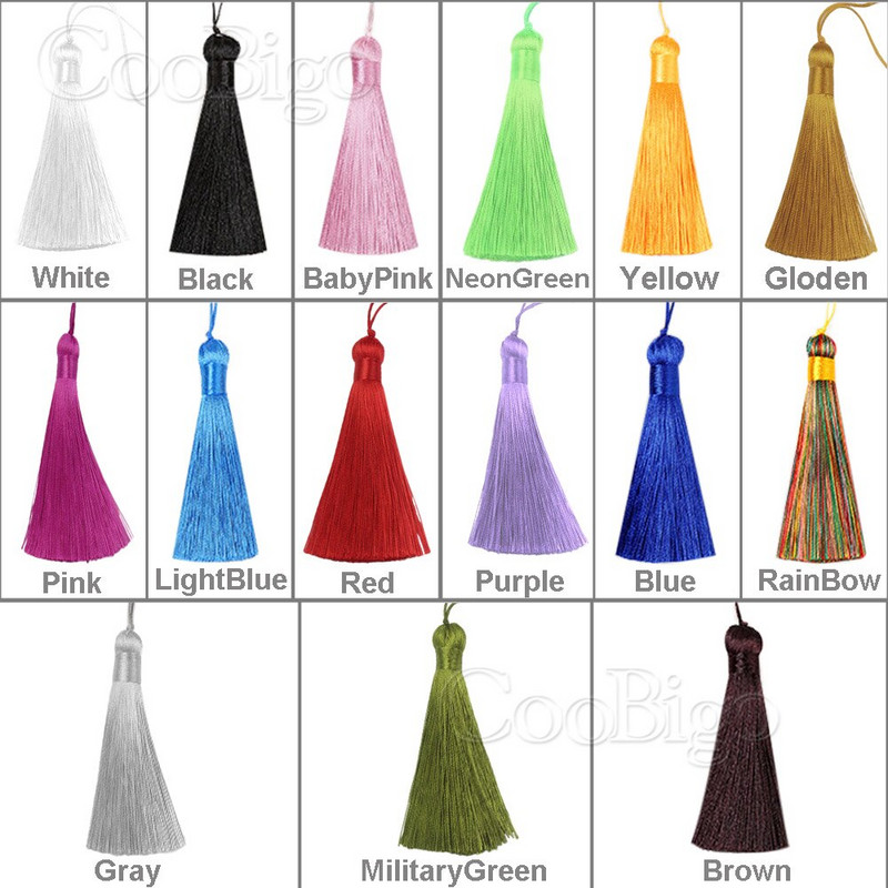 Kutų kutų apdailos priedai papuošalų gamyboje šilko satino kutų šepetys „pasidaryk pats“ auskarai, raktų pakabukas, pakabukas, rankų darbo amatų dekoras