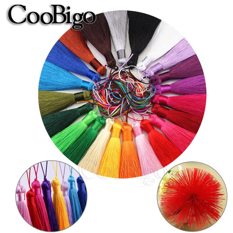 Kutų kutų apdailos priedai papuošalų gamyboje šilko satino kutų šepetys „pasidaryk pats“ auskarai, raktų pakabukas, pakabukas, rankų darbo amatų dekoras