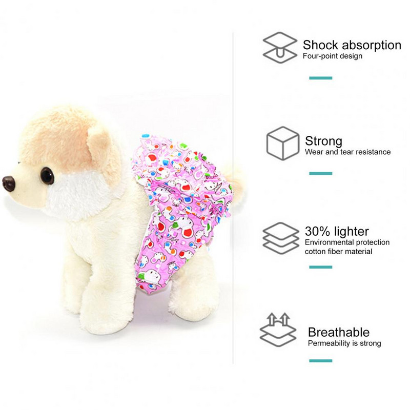 Plienka pre psov s kreslenou potlačou, zdravotná starostlivosť, priedušné, proti obťažovaniu domácich zvierat, fyziologické nohavice pre samice psov