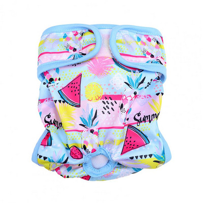 Durabil, drăguț, imprimare fructe pentru animale de companie, câine, pantaloni sanitari, scutec pentru câini, ușor de purtat, anti-infectie