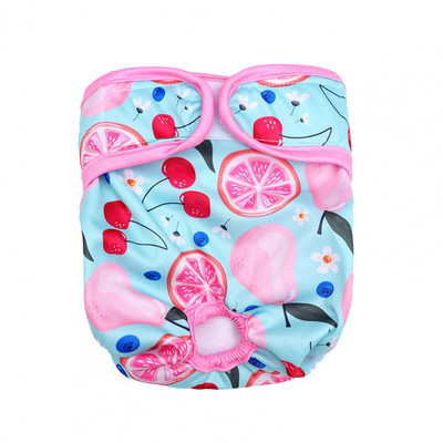 Durabil, drăguț, imprimare fructe pentru animale de companie, câine, pantaloni sanitari, scutec pentru câini, ușor de purtat, anti-infectie