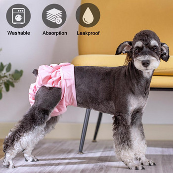Ζώνη Pet Physiological Θηλυκό σκυλί Πάνες Υγιεινής που πλένονται Γυναικεία Doggie Σορτς Χαριτωμένα δαντελένια εσώρουχα