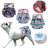 Paksemad koeramähkmed Naistele reguleeritavad korduvkasutatavad pestavad mähkmed koer väikesele keskmisele lillemustriga koerariided lemmikloomatarbed