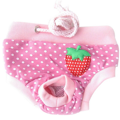 Pantaloni scurți sanitari pentru câini cu buline cu buline Pantaloni fiziologici pentru câini de companie Pantaloni scurți pentru cățeluși drăguți pentru menstruație Slip S-XL