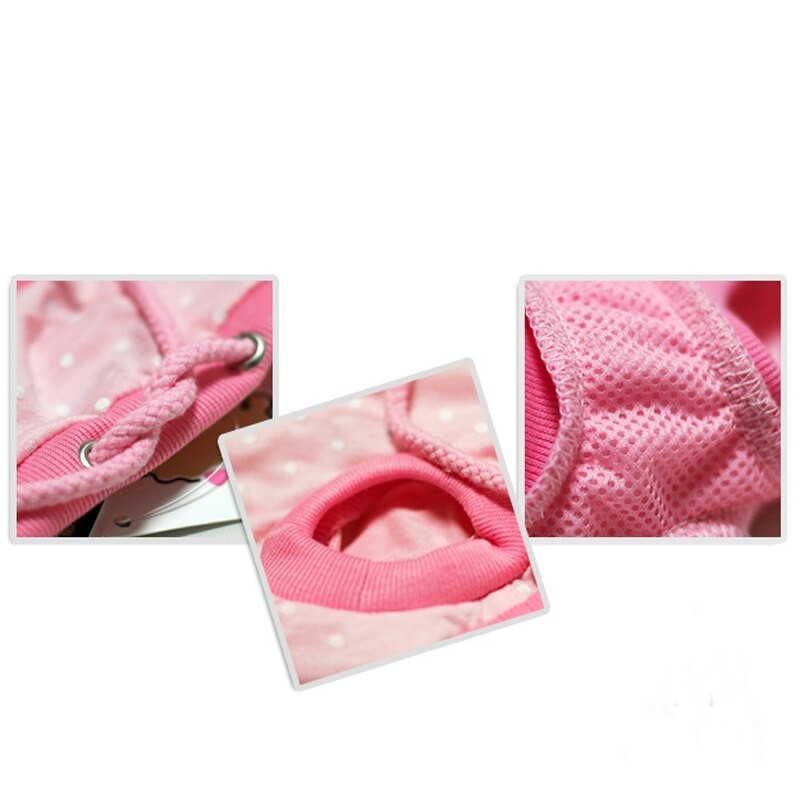 Pantaloni scurți sanitari pentru câini cu buline cu buline Pantaloni fiziologici pentru câini de companie Pantaloni scurți pentru cățeluși drăguți pentru menstruație Slip S-XL