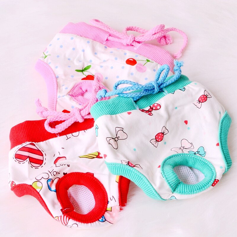 Παντελόνι υγιεινής κοριτσιών για σκύλους Βαμβακερά μαλακά άνετα κουτάβια κατοικίδιων ζώων γάτα Γυναικεία εσώρουχα Κοστούμια SML Προϊόντα Pugs