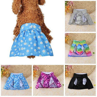 Cotton Pet Dog Physiological Pants Skirt Washable Female Dog Shorts Dress Panties Menstruation Underwear For Puppy Pet Supplies