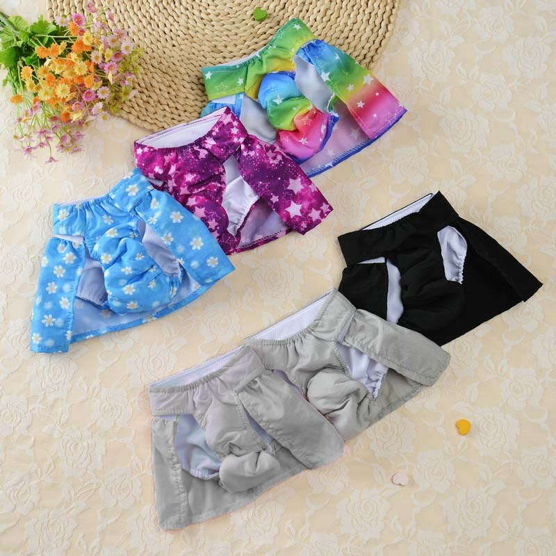 Puuvillased lemmikloomakoera füsioloogilised püksid seelik pestavad emased koera lühikesed püksid kleit aluspüksid menstruatsiooni aluspesu kutsikate lemmikloomatarvete jaoks