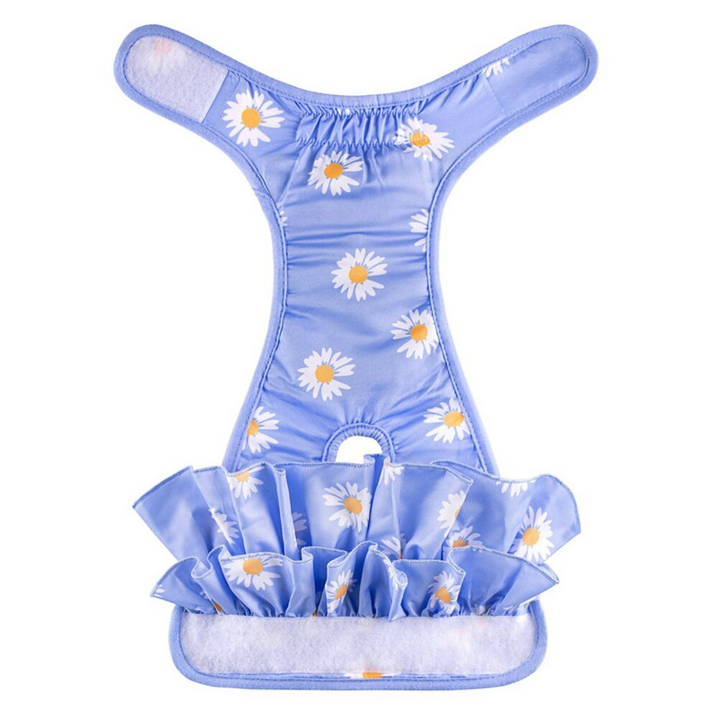 Plaunamos šunų sauskelnės, puikiai sugeriančios šunų patelėms šuniukų suknelė kvėpuojančios kelnaitės Mielos gėlėtos margintos šunims tam tikru laikotarpiu