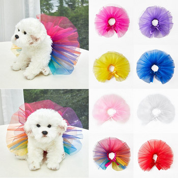 Puppy Summer Cute Clothes Tutu Skirt Pet Cosplay Clothes Princess Style Fluffy Bright Tulle Pet\'s Dress Tutu Para Perros