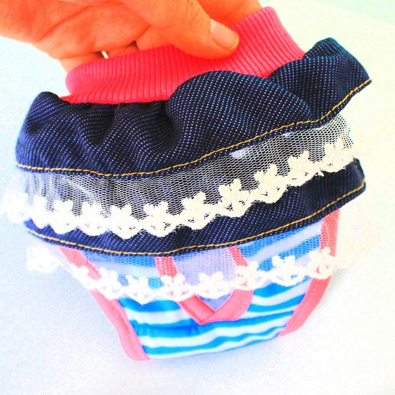 Perive fiziološke kratke hlače za kućne ljubimce za višekratnu upotrebu, elastične pelene za štene Prozračne gaćice Higijensko donje rublje za male pse