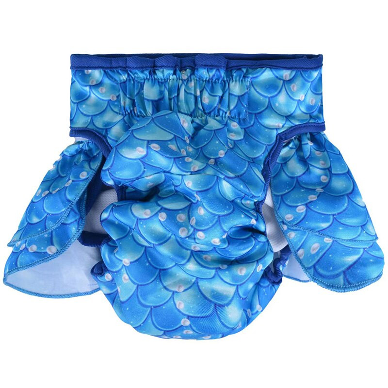 Farebné morské panny rybie šupiny domáce zvieratá fyziologické nohavičky plienky pre psov sukne nohavičky šortky pre psov mäkké domáce zvieratá psy spodná bielizeň hygienické nohavičky