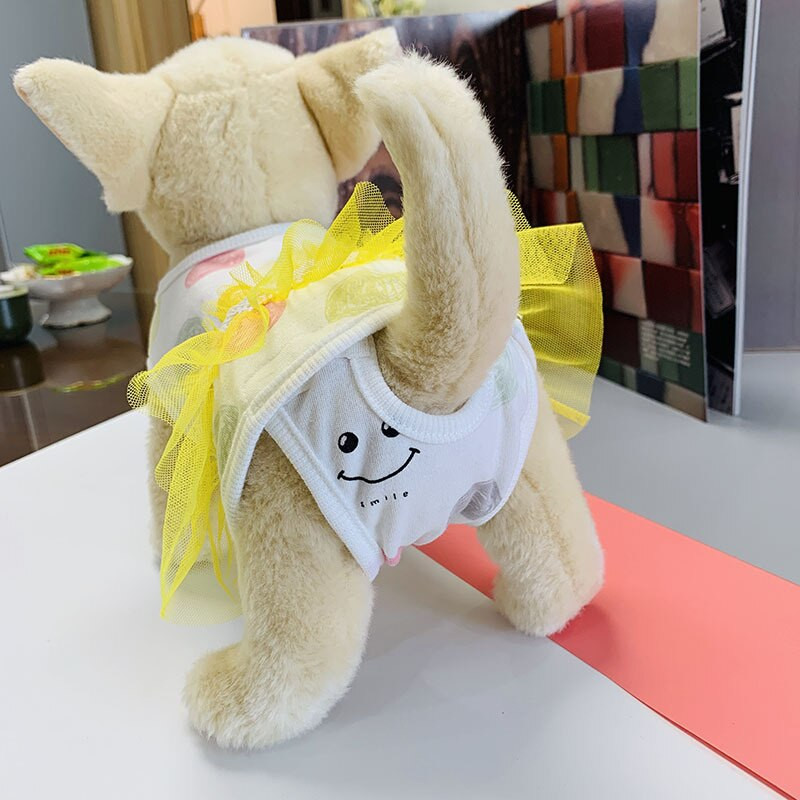 Naminio gyvūno šuns fiziologinės sanitarinės kelnės Animacinių filmų verpalų sijonas Keturkojis Vienetinės menstruacinės kelnės šuniuko katės vystyklai augintinio kostiumas