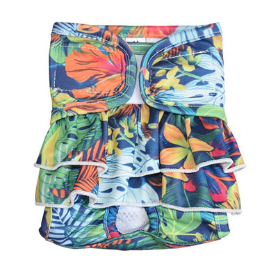 Pantaloni fiziologici pentru câini Scutece sanitare lavabile în stil plajă Pantaloni scurți pentru câini pentru femeie Lenjerie de corp Slip pentru câini Chiloți sanitari