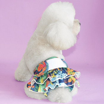 Παντελόνι για κατοικίδια σκύλους Υγιεινές φυσιολογικά παντελόνια που πλένονται βαμβακερά λουλούδια Princess σλιπ για κατοικίδια Χαριτωμένα πάνες για κατοικίδια στο σπίτι Προμήθειες