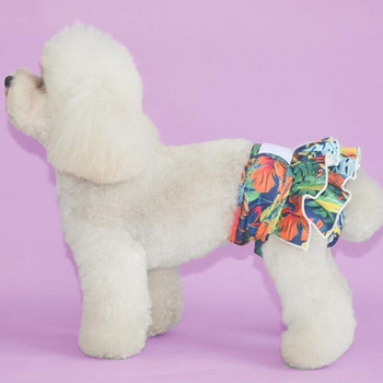 Παντελόνι για κατοικίδια σκύλους Υγιεινές φυσιολογικά παντελόνια που πλένονται βαμβακερά λουλούδια Princess σλιπ για κατοικίδια Χαριτωμένα πάνες για κατοικίδια στο σπίτι Προμήθειες