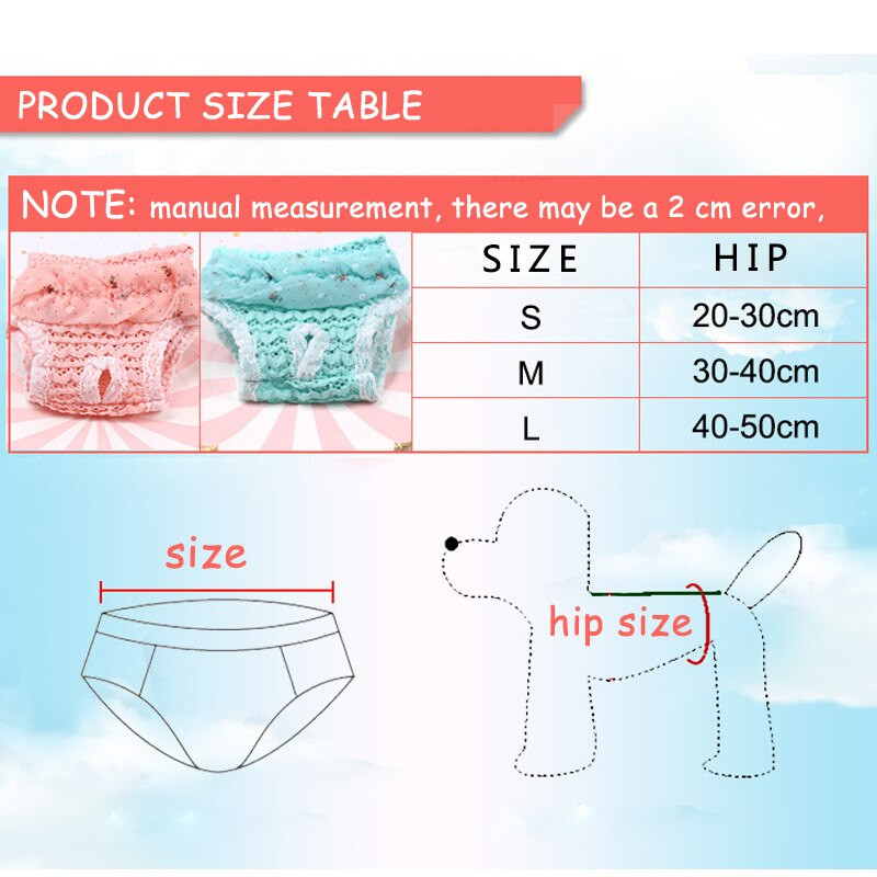 PETASIA Lovely Sifonki Emane Lemmikkoer Kutsika Aluspüksid Füsioloogilised Sanitaarpüksid Püksid Pestavad Lemmikloomapüksid Aluspesu Mähe L