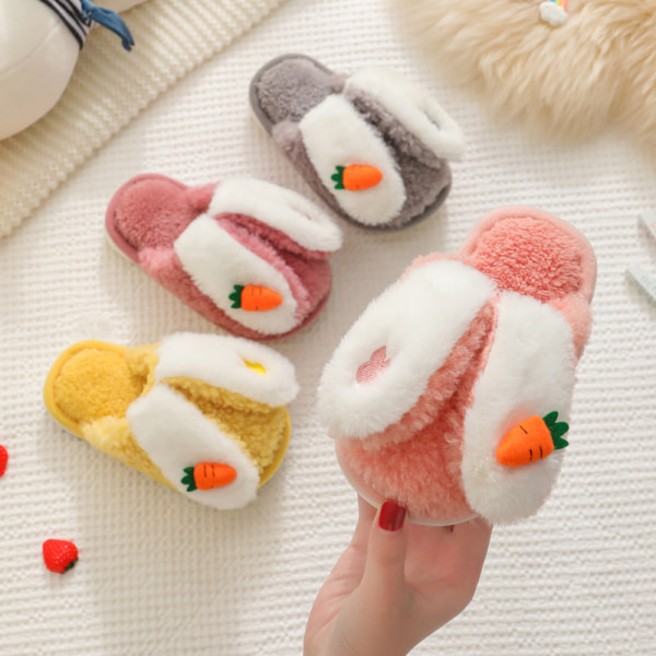 Papuci de casa pentru copii pentru fete cu element 3D