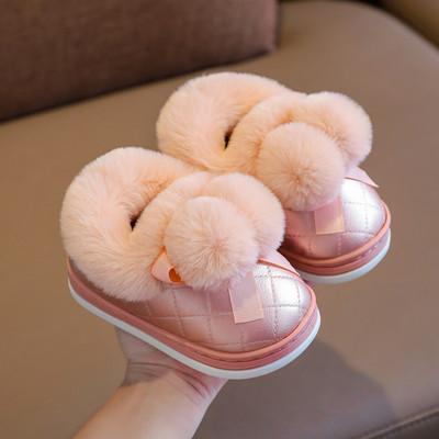 House slippers for girls with fluff