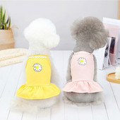 Armastus Daisy Seelik Lemmiklooma koera riided Mood Kleit Riietus Koerad Super Väike kostüüm Armas Puuvillane Chihuahua Suvine Lemmiklooma Pitsiriided