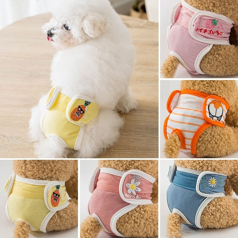 Russhed Cat And Outfit For Dog Cartoon Printing Може да пере бельо, кучешки физиологични панталони, бельо, шорти, 5 цвята Зоомагазин