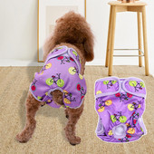 Chiloți sanitari pentru câini, durabili, ușor de purtat, pentru animale de companie, imprimare cu fructe, pantaloni de siguranță pentru câini pentru estrus