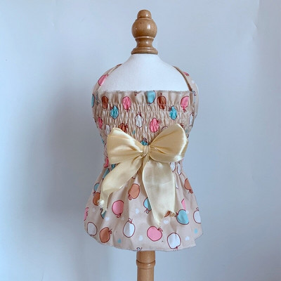 Mielas šuns sijonas Saldi Pet Sling suknelė Kvėpuojanti šunų rūbai Vasaros princesės katės suknelės lankelis katėms Naminių gyvūnų reikmenys