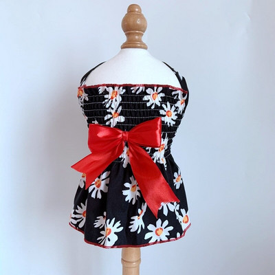 Mielas šuns sijonas Saldi Pet Sling suknelė Kvėpuojanti šunų rūbai Vasaros princesės katės suknelės lankelis katėms Naminių gyvūnų reikmenys