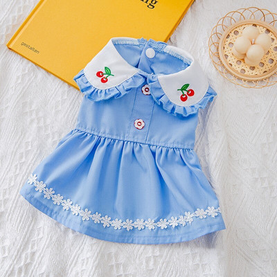 Νέα άφιξη Ρούχα για σκύλους για Άνοιξη Καλοκαίρι Λουλούδι Λεπτά υπέροχα ρούχα για κουτάβι Princess Small Dog Teddy Pet Γιλέκο γάτα Ρούχα φούστα