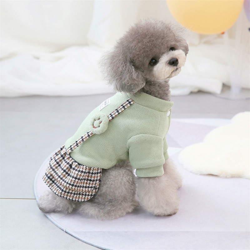 Rochie călduroasă pentru animale de companie Rochie de fustă prințesă grosime de iarnă pentru câini pentru câini de talie mică