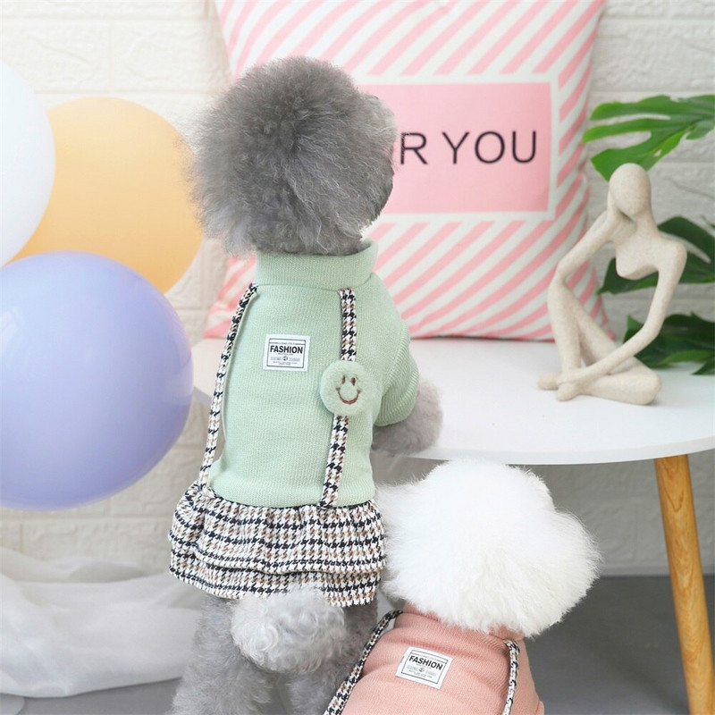Rochie călduroasă pentru animale de companie Rochie de fustă prințesă grosime de iarnă pentru câini pentru câini de talie mică