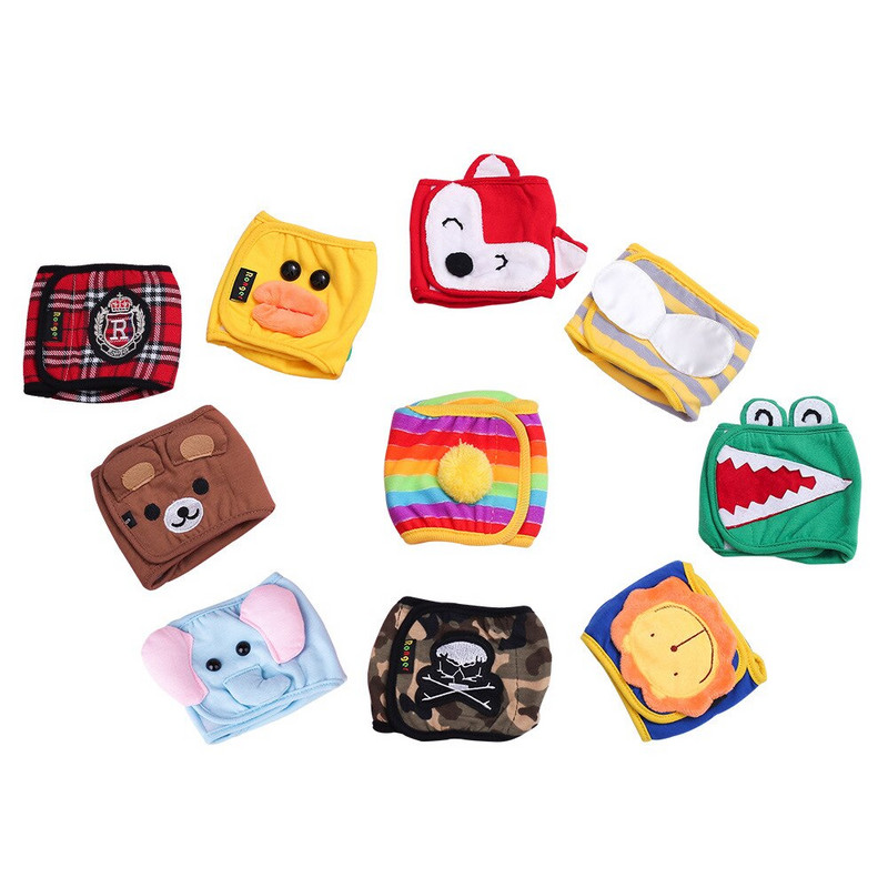 Pantaloni drăguți de siguranță pentru animale de companie din desene animate Câini mici și mijlocii Teddy Masculin Pantaloni de căldură Pantaloni de siguranță Anti-hărțuire Câine politicos